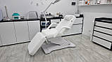 Косметологічна кушетка в білому кольорі з електроуправленням на 3 двигуни 2214АI-H HEATING ВІДЕООБЗОР, фото 3