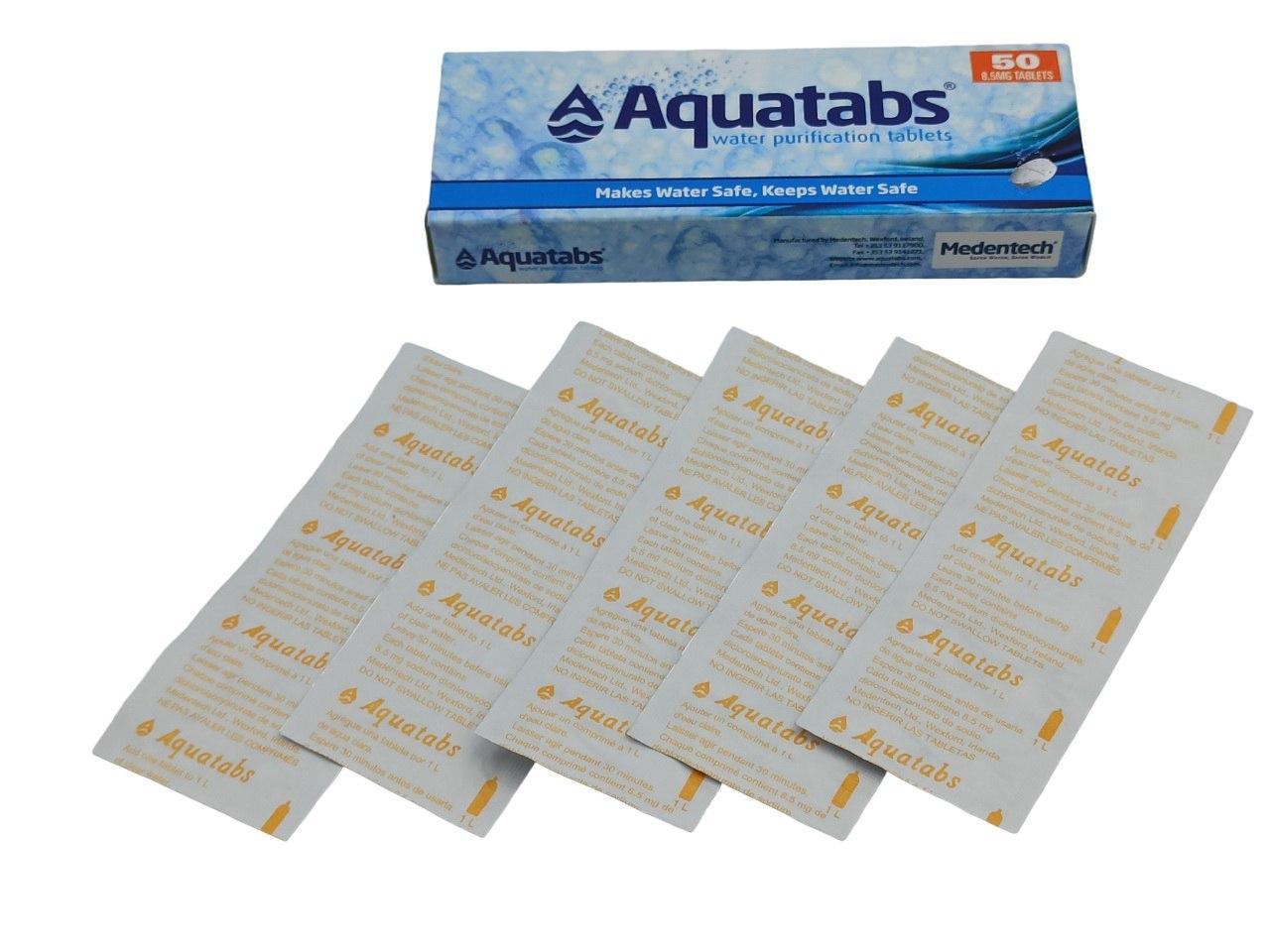 Засіб для знезараження води Aquatabs 8,5 мг, 50шт (1табл на 1л води)