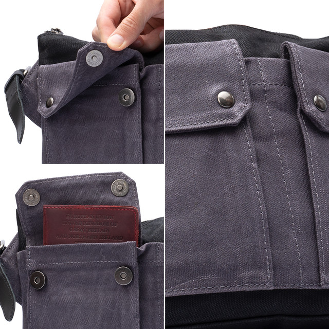 Фото чоловіча сумка через плече сірого кольору