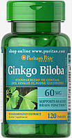 Экстракт Гинкго билоба, Puritan's Pride Ginkgo Biloba Standardized Extract 60 mg 120 таб