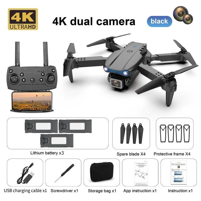 Дрон з HD камерою E99 Black Коптер Wi Fi FPV до 20 хвилин польоту + Сумка