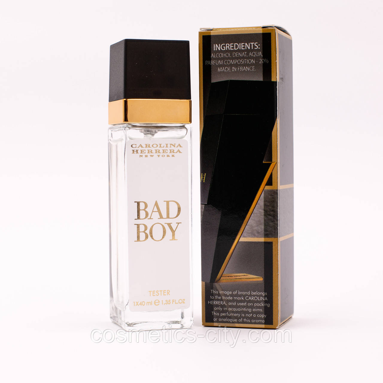 Тестер чоловічий Carolina Herrera Bad Boy, 40 мл, фото 1
