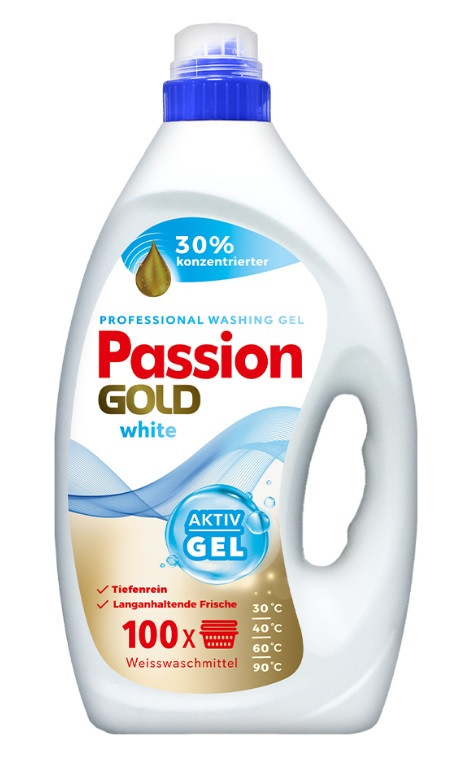 Гель для прання білих та світлих речей Passion Gold White Aktiv Gel 4l