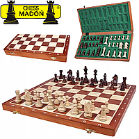 Шахматы турнирные для соревнований классические ручной работы из натурального дерева MADON №6 (53x53см)