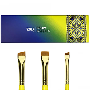 Набір пензлів BROW BRUSHES UKRAINIAN EDITION для фарбування брів