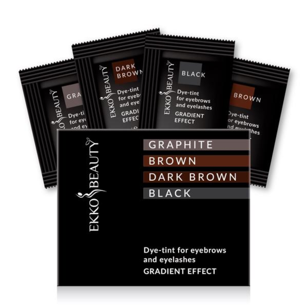Набір фарб Ekko Beauty GRADIENT EFFECT для брів та вій 4 саше