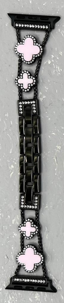 Ремінці Van Cleef & Arpels - для Apple Watch Black Pink •42/44/45/49mm