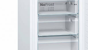 Холодильник Bosch з нижн. мороз., 203x60x67, xолод.відд.-279л, мороз.відд.-87л, 2дв., А++, NF, дисплей, білий, фото 2