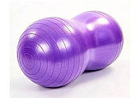 М'яч для фітнеса (фітбол арахіс) 45х90 см, 3 кольори Фіолетовий