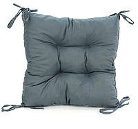 Декоративная подушка на стул с завязками МІ0008 40*40*7см Серый (KG-9989)