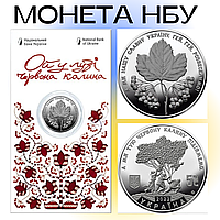 Монета Украины НБУ 2022 год, монета "Ой у лузі червона калина" в сувенирной упаковке номинал 5 грн.