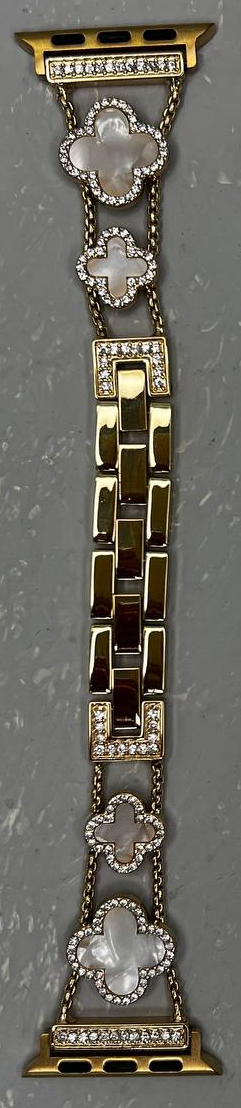 Ремінці Van Cleef & Arpels - для Apple Watch Gold White •42/44/45/49mm