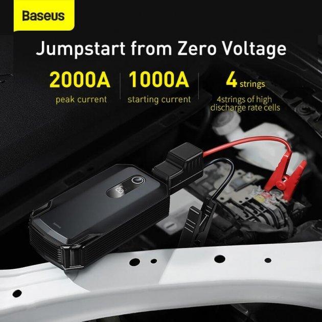 Бустер Стартер Пускозарядное устройство Power Bank Baseus Super Energy Max Jump Starter 2000A 20000mAh - фото 10 - id-p1888372532