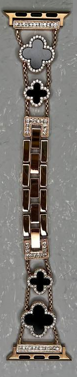 Ремінці Van Cleef & Arpels - для Apple Watch Rose Gold Black •42/44/45/49mm