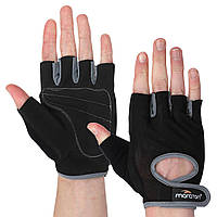 Перчатки для фитнеса и тренировок MARATON MAR-0025 М черный-серый