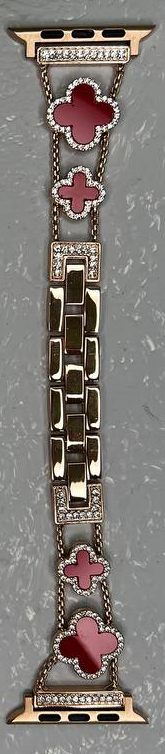 Ремінці Van Cleef & Arpels - для Apple Watch Rose Gold Red •42/44/45/49mm