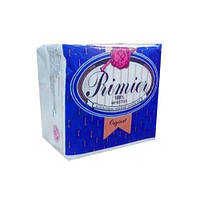 Cалфетки білі 55лист Прем'єр однотонна (10 пачка)