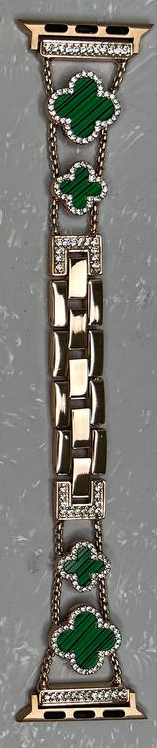 Ремінці Van Cleef & Arpels - для Apple Watch Rose Gold Green •38/40/41mm