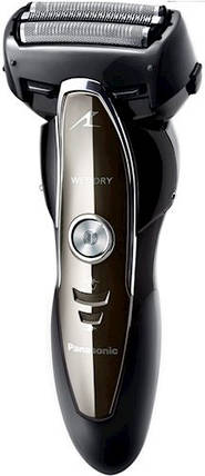 Бритва електрична Panasonic ES-ST25KS820 — 3 головки, 13 000 об/хв, сухе/вологе гоління, срібно-чорна, фото 1