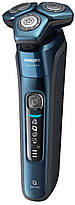 Бритва електр. Philips роторна Series 7000, 9Вт, бритв.головок-3, Li-Ion, сух.+волог., тример, чохол, Bt., сіро-синій, фото 4