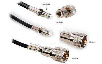 Перехідник FME - PL-259 з'єднувач кабелю штировий без паяння PL 259/6 FME President для антени на рацію