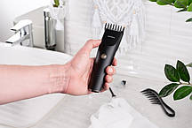 Машинка для стрижки Ardesto HC-Y22-B — мережева + акумуляторна, сталь + кераміка, 1 насадка, чорна, фото 5