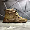 Чоловічі тактичні берці демісезонні з гербом койот, військові черевики весна осінь, армійське взуття демі 40-45, фото 5
