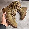 Чоловічі тактичні берці весна-літо койот/піксель (з гербом), військові літні черевики, армійське літнє взуття для зсу 40-46, фото 4