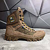 Чоловічі тактичні літні берці койот (з гербом), військові черевики на літо, армійське літнє взуття, фото 3