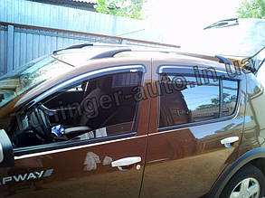 Дефлектори вікон (вітровики) Renault Sandero/Stepway 2012-2021 (Hic)