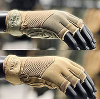 Рукавички тактичні Helikon-tex Half finger MK2 gloves олива/койот S