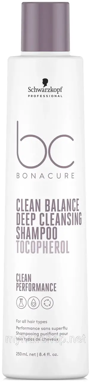 Шампунь для глибокого очищення Schwarzkopf BC Bonacure Сlean Balance 250 мл, фото 1