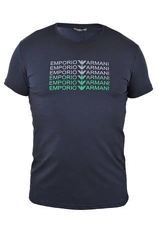 Футболка чоловіча Armani 23-A2114 темно-синя S, фото 1