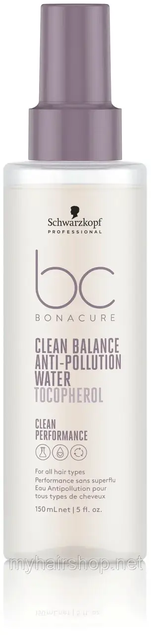 Спрей для захисту волосся від забруднення Schwarzkopf BC Bonacure Сlean Balance 150 мл, фото 1