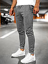 Спортивні штани чоловічі темно-сірі , джогери \  мужские штаны темно серые( трикотаж ), фото 3