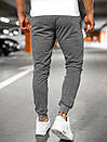 Спортивні штани чоловічі темно-сірі , джогери \  мужские штаны темно серые( трикотаж ), фото 4