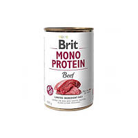 Вологий корм для собак Brit Mono Protein Beef 400г з яловичиною