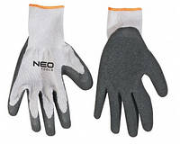 Перчатки рабочие Neo Tools, латексное покрытие, х/б, р.8, белый