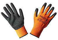 Перчатки рабочие Neo Tools, нитриловое покрытие, полиэстер, р.8, оранжевый