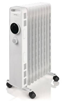 Обігрівач оливний Gorenje, 15м2, 2000Вт, мех. упр-ння, 9 секцій, білий, фото 1