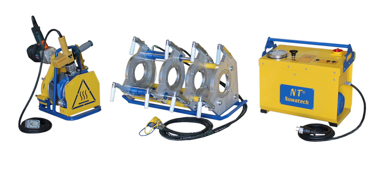 Стиковий апарат для зварювання труб ручне управл. Ø 50-160, 80кг, 230B, з компл. вкл. 50-140, Nowatech, Польща, фото 1
