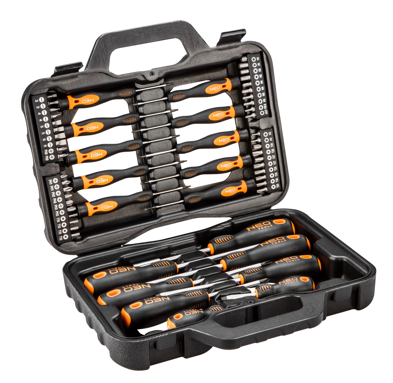 Викрутки Neo Tools, набір 58 од., біти, кейс
