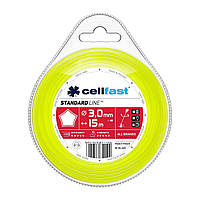 Леска косильная Cellfast звезда, 3 x 15м