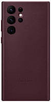 Чехол кожаный оригинальный Leather Cover EF-VS908LEEGRU для Samsung Galaxy S22 Ultra (6.8") Burgundy