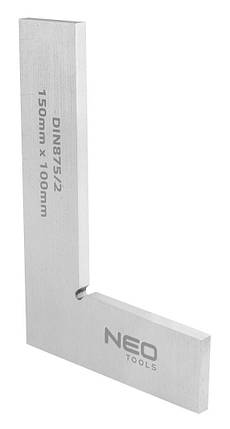 Кутник Neo Tools прецизійний, 15x10см, 90град, DIN875/2, вуглецева сталь, фото 1