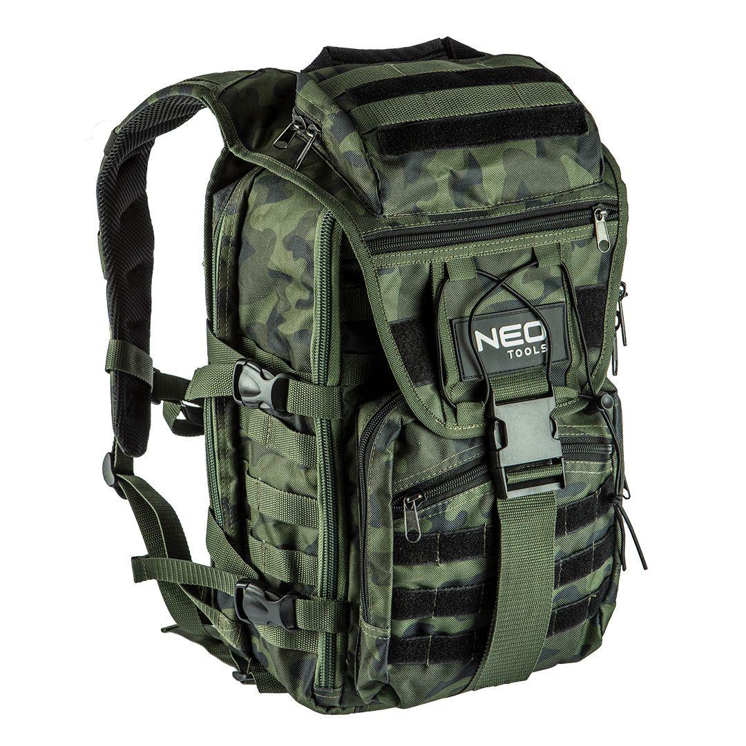 Рюкзак Neo Tools Camo, 30л, 50х29.5х19см, поліестер 600D, посилений, камуфляж