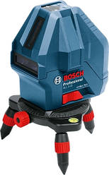 Нiвелiр лазерний BOSCH GLL 3-15X, до 15м, ±0.2мм/м, 3 проміня + 1 точка прямовису