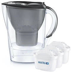 Фільтр-глечик Brita Marella + 3 картриджа 2.4 л (1.4 л очищеної води), графіт