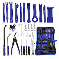 Набір інструментів для зняття обшивки та розбирання салону автомобіля 39 предметів - BLUE