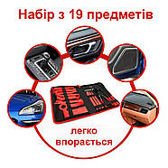 Набір інструментів для зняття обшивки та розбирання салону автомобіля 19 предметів - RED, фото 6